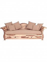indickynabytok.sk - Polstrovaná sofa 220x80x78 z indického masívu palisander, Super natural