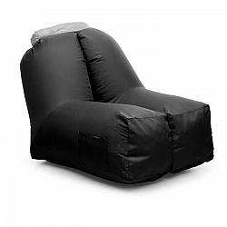 Blumfeldt Airchair, nafukovacie kreslo, 80 x 80 x 100 cm, ruksak, prateľné, polyester, čierne