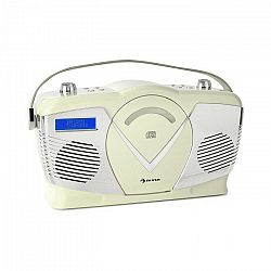 Auna RCD-70 DAB, retro CD rádio, FM, DAB+, CD prehrávač, USB, bluetooth, krémové