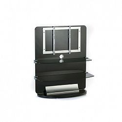 Electronic-Star TV nábytok, sklo, 2 poschodia, LCD držiak, rack, čierny