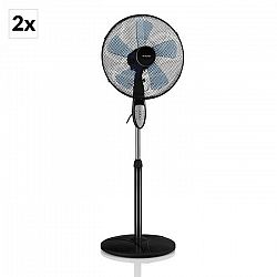 Klarstein Summerjam, stojanový ventilátor, sada 2 ks, 41 cm (16"), 50 W, 3 stupne, čierny